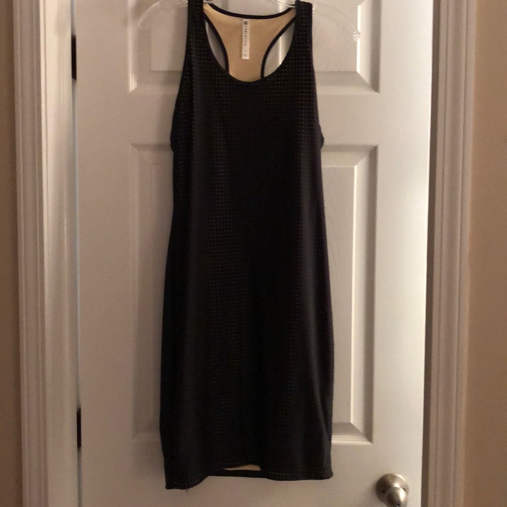 Black racer back dress